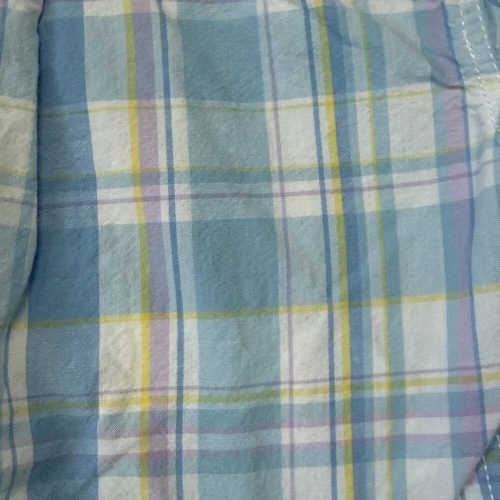 Tommy Bahama plaid button up shirt boys size 5 preppy coastal resortwear beach